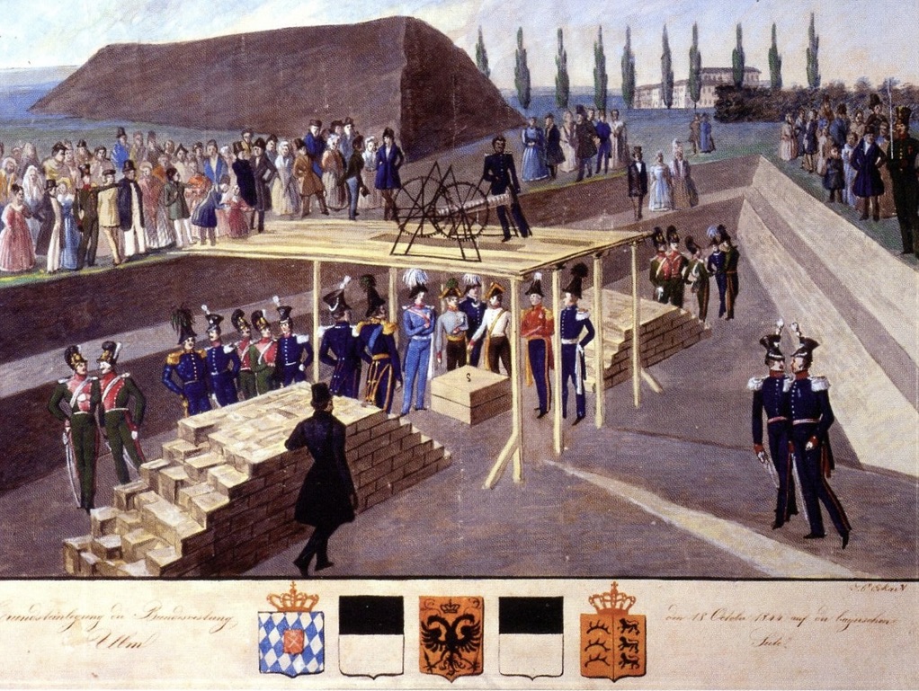 Ceremonia wkopania kamienia węgielnego w Ulm.
Die Bundesfestung Ulm - Matthias Burger